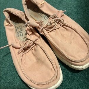 Hey Dude Pink Flats Moccasin-Style Loafers